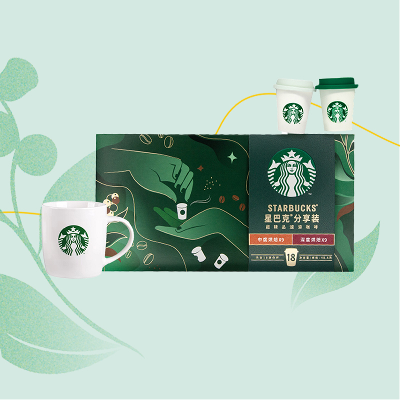 星巴克中烘深烘随星杯2.7g×18杯