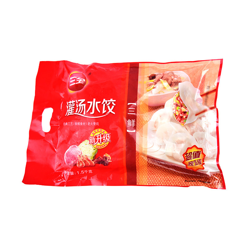 三全灌汤水饺饺子(三鲜) 1500克/袋