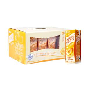 蒙牛真果粒牛奶饮品饮料桃果粒250g*12盒/箱中粮营养芦荟膳食