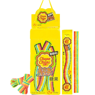 珍宝珠彩虹酸条软糖酸棒儿童零食