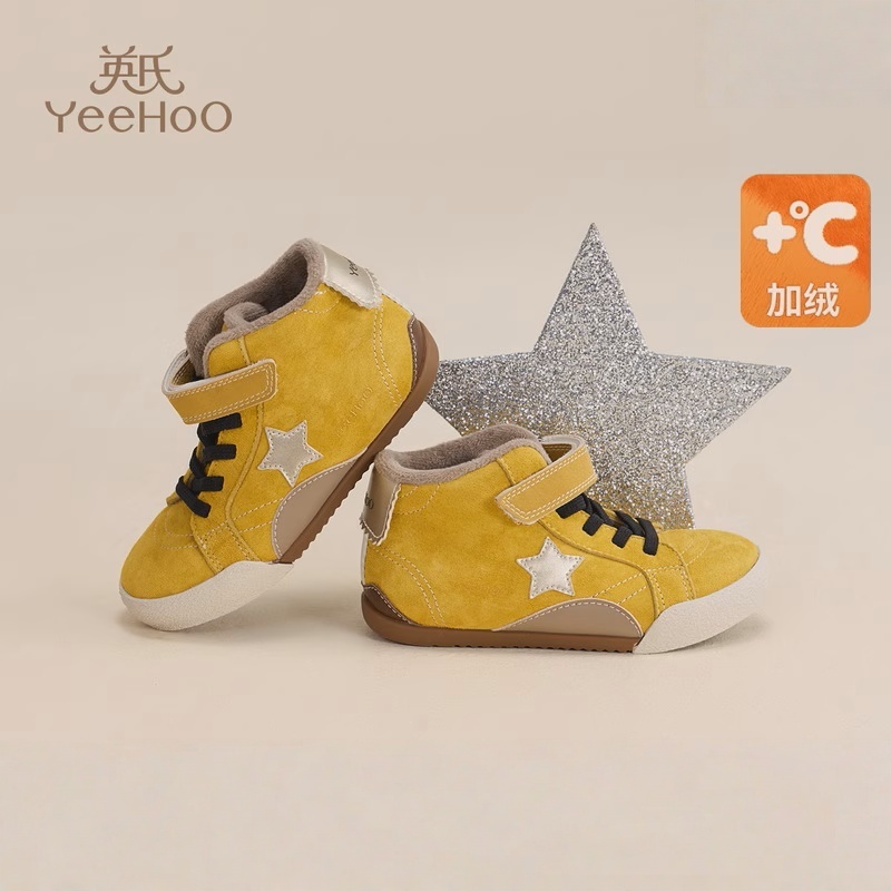 YEEHOO/英氏冬季加绒休闲鞋棉鞋