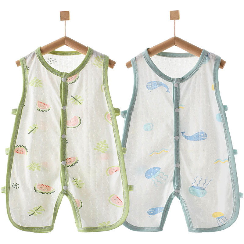 彩婴房纯棉新生儿背心幼儿服装