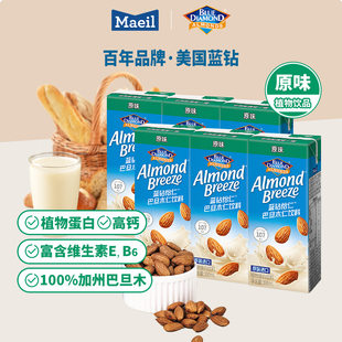 Maeil每日蓝钻怡仁巴旦木奶原味低糖低脂190ml*6盒韩国进口植物奶