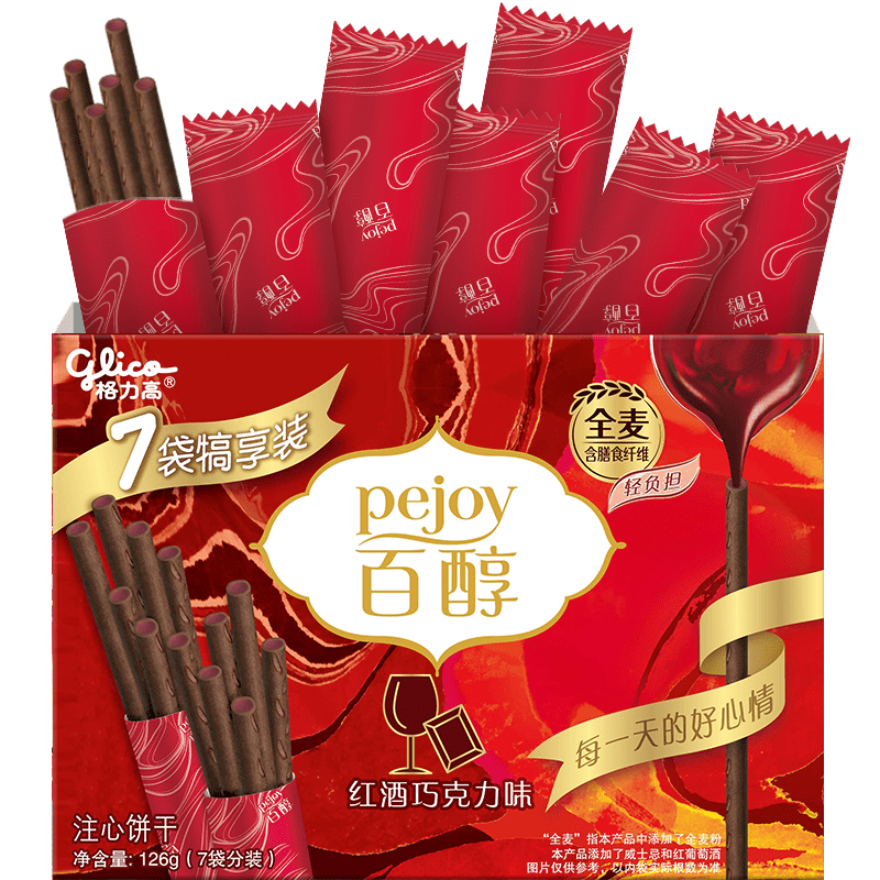 格力高红酒巧克力味夹心饼干126g