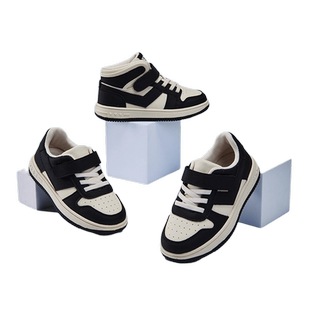 Pony波尼男女中童新款休闲舒适运动板鞋234K1CW52BK鞋