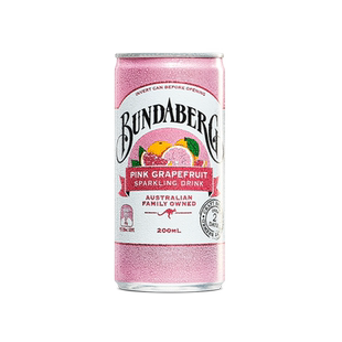 宾得宝bundaberg葡萄柚味果汁气泡水200ml*1进口汽水夏日解暑饮料