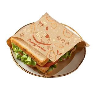 烤乐仕三明治包装纸防油家用手抓饼纸袋早餐煎饼打包面包汉堡吐司