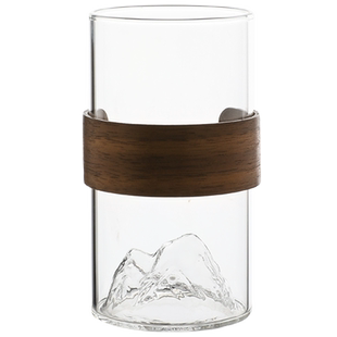 舍里复古观山高硼硅玻璃杯创意威士忌杯洋酒杯防烫水杯果汁茶杯