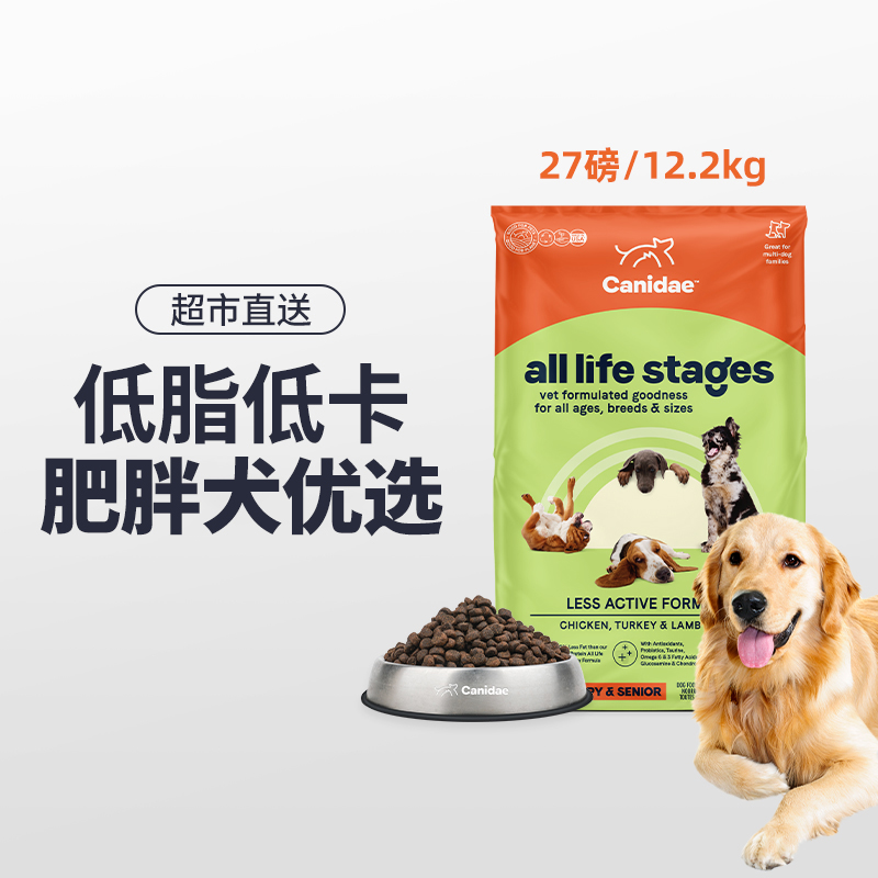 Canidae/卡比美国进口狗粮低脂低卡低热量成犬粮-效期26.1
