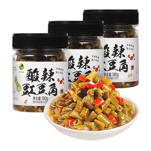田野故事酸辣豇豆角180g*3瓶酸豆角开胃脆爽泡菜酱菜湖南特产下饭
