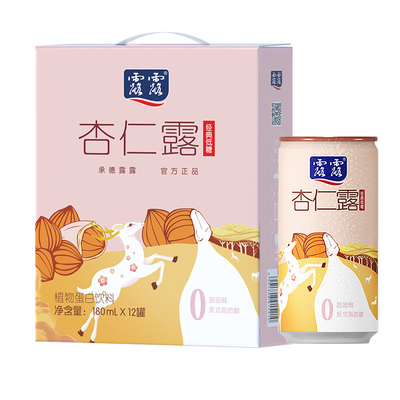 露露低糖杏仁露180ml×12罐图片