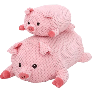 x狗狗发声玩具毛绒粉猪磨牙耐咬宠物小狗泰迪柯基比熊自嗨解闷