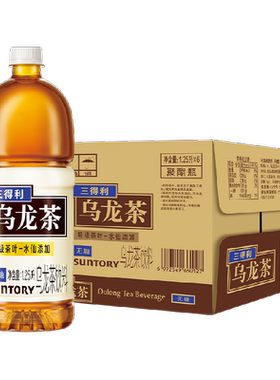 三得利无糖乌龙茶饮料1.25L×6瓶