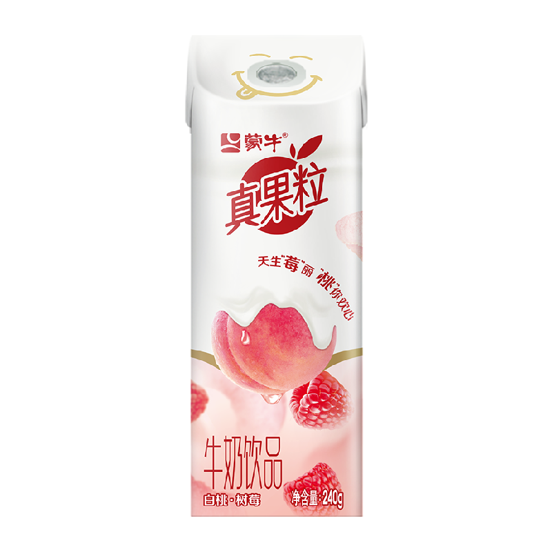 真果粒牛奶饮品白桃树莓味240g×10包