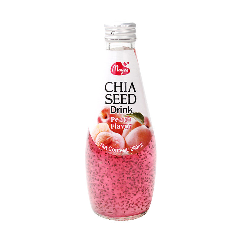 泰国进口 美恩奇亚籽水蜜桃桃子味饮料290ml/瓶