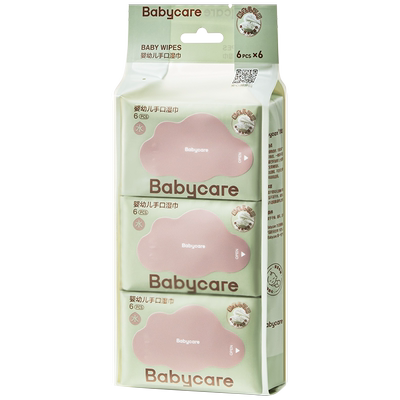 品牌直供-babycare婴童湿巾6抽×6包