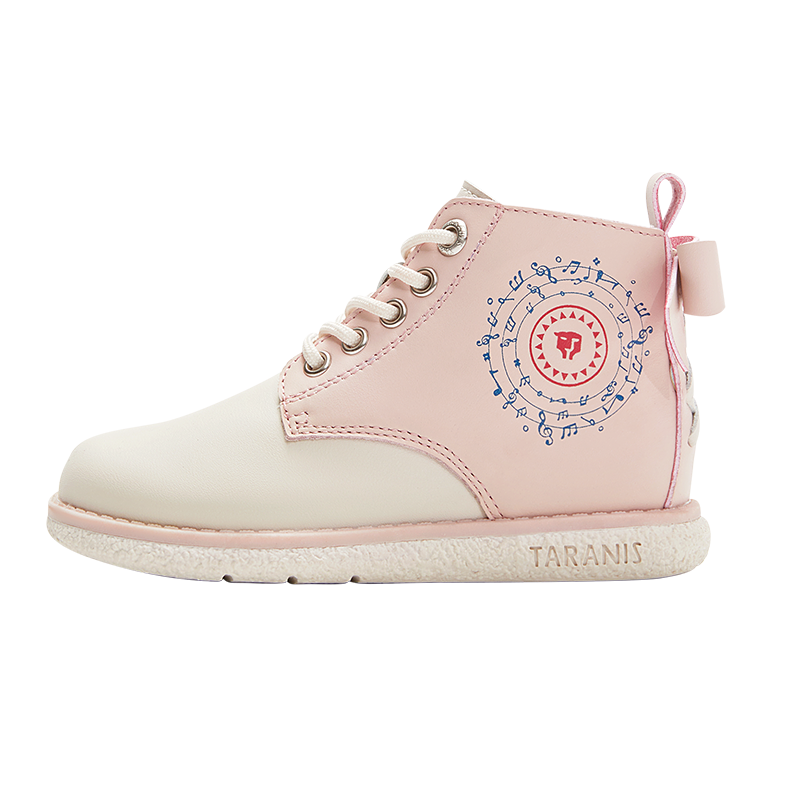 泰兰尼斯meta女童鞋儿童马丁靴2022秋季真皮软底时尚小童短靴