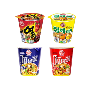 韩国进口不倒翁金拉面热拉面芝士杯面速食汤面碗装泡面拉面方便面