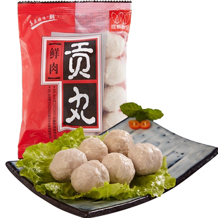 唯新肉丸鲜肉贡丸125g*1袋零食火锅关东煮食材冷链预制菜午餐肉