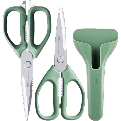 得力厨房剪刀家用不锈钢