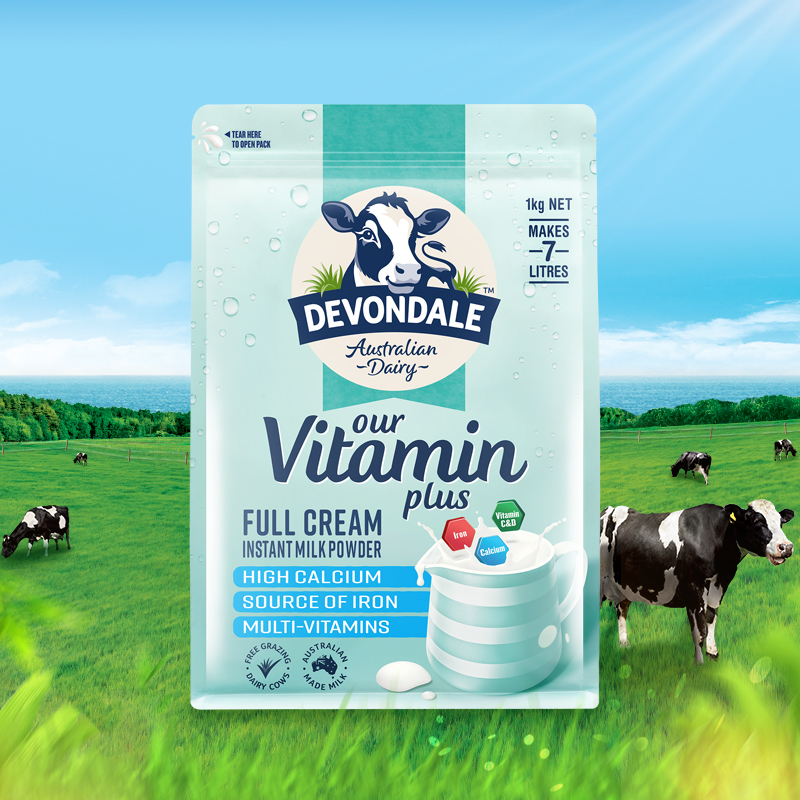 Devondale德运全脂多维高钙奶粉1kg澳洲进口成人青少年营养早餐