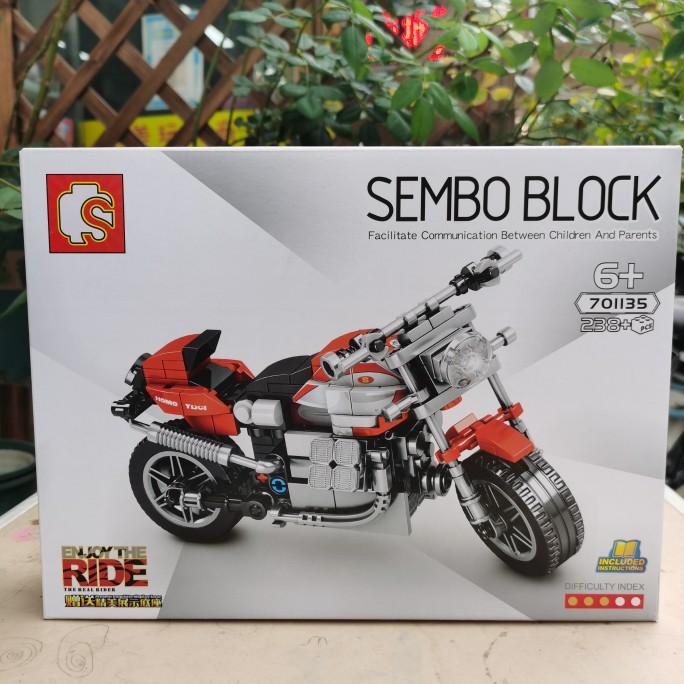 Senbao Motorcycle Model Small Particle Building Blocks Children's Assembly Educational Toys Boys' Gifts