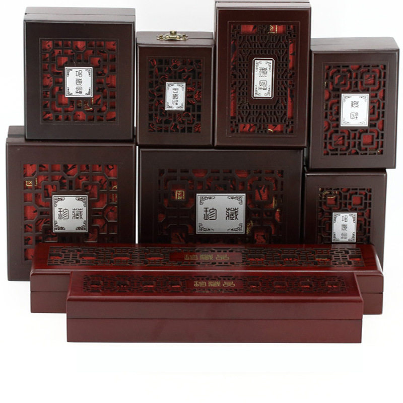 木制  木盒 雕刻小圆顶字礼品盒 木质礼盒