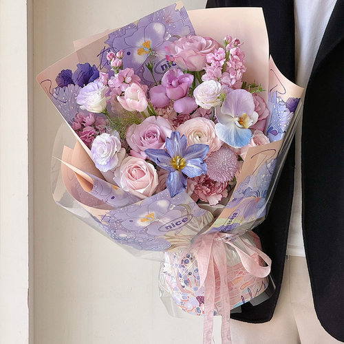 璀璨野兽派风格膜系列鲜花包装纸