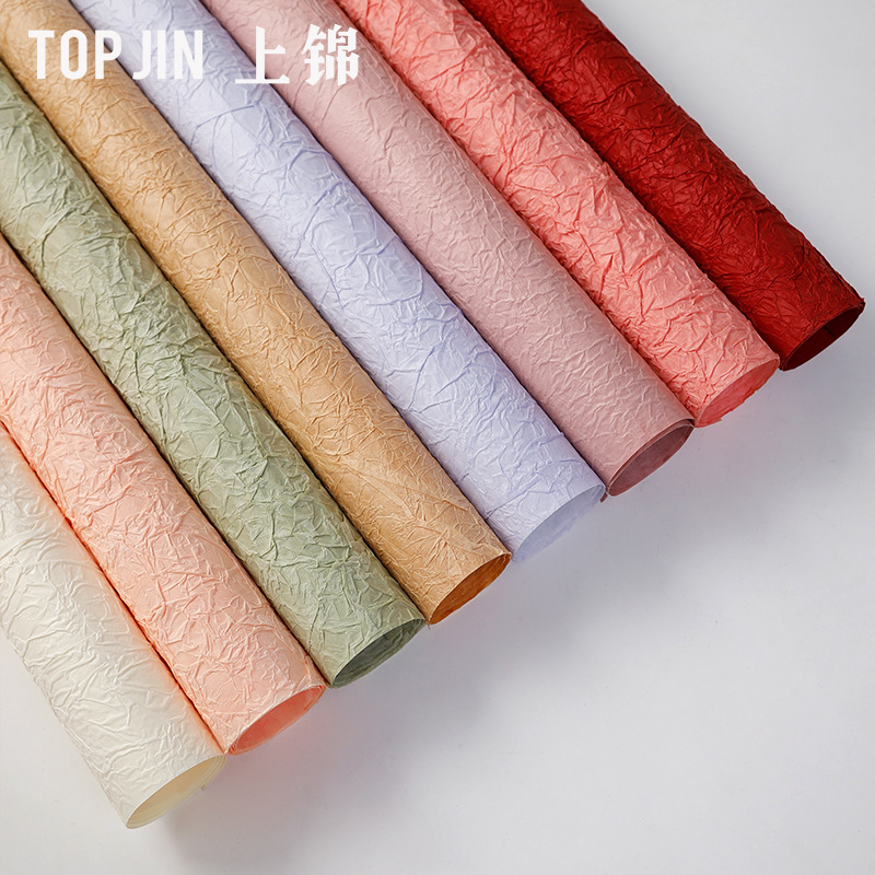 石纹肌理纸鲜花花束褶皱纹理包装