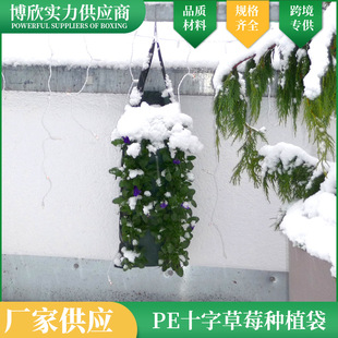 十字草莓种植袋悬挂式番茄种植袋室内室外垂直蔬菜香草花卉种植袋