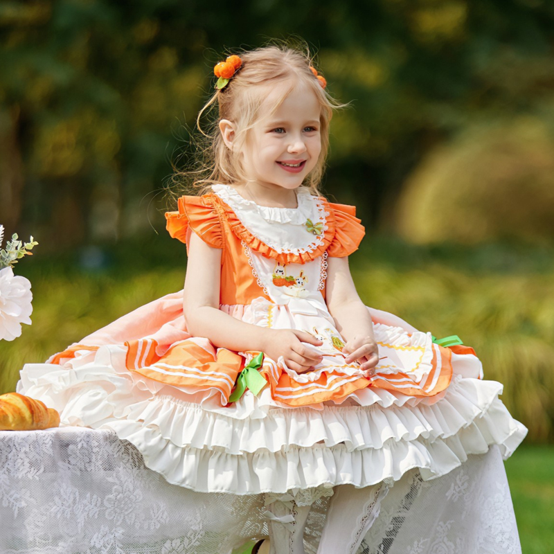 洋裝現貨夏季西班牙蓬蓬裙蘿莉塔