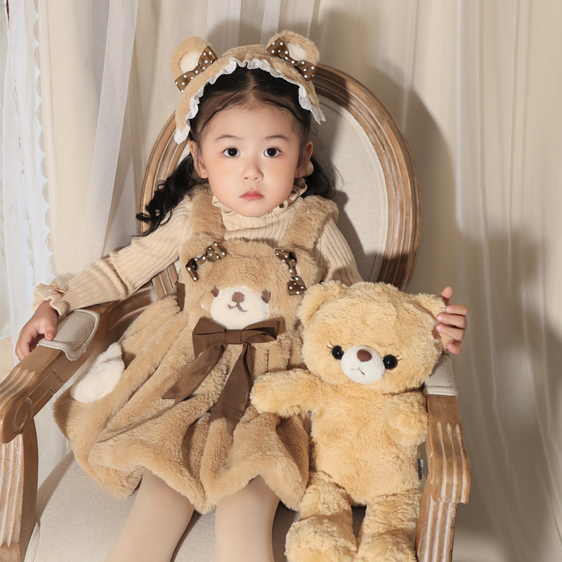 正版现货春秋冬毛绒绒背心裙特价