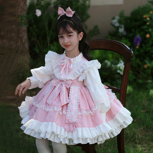 正版 连衣裙Lolita 重工洛丽塔女童蓬蓬公主裙洋气女孩生日礼物长袖