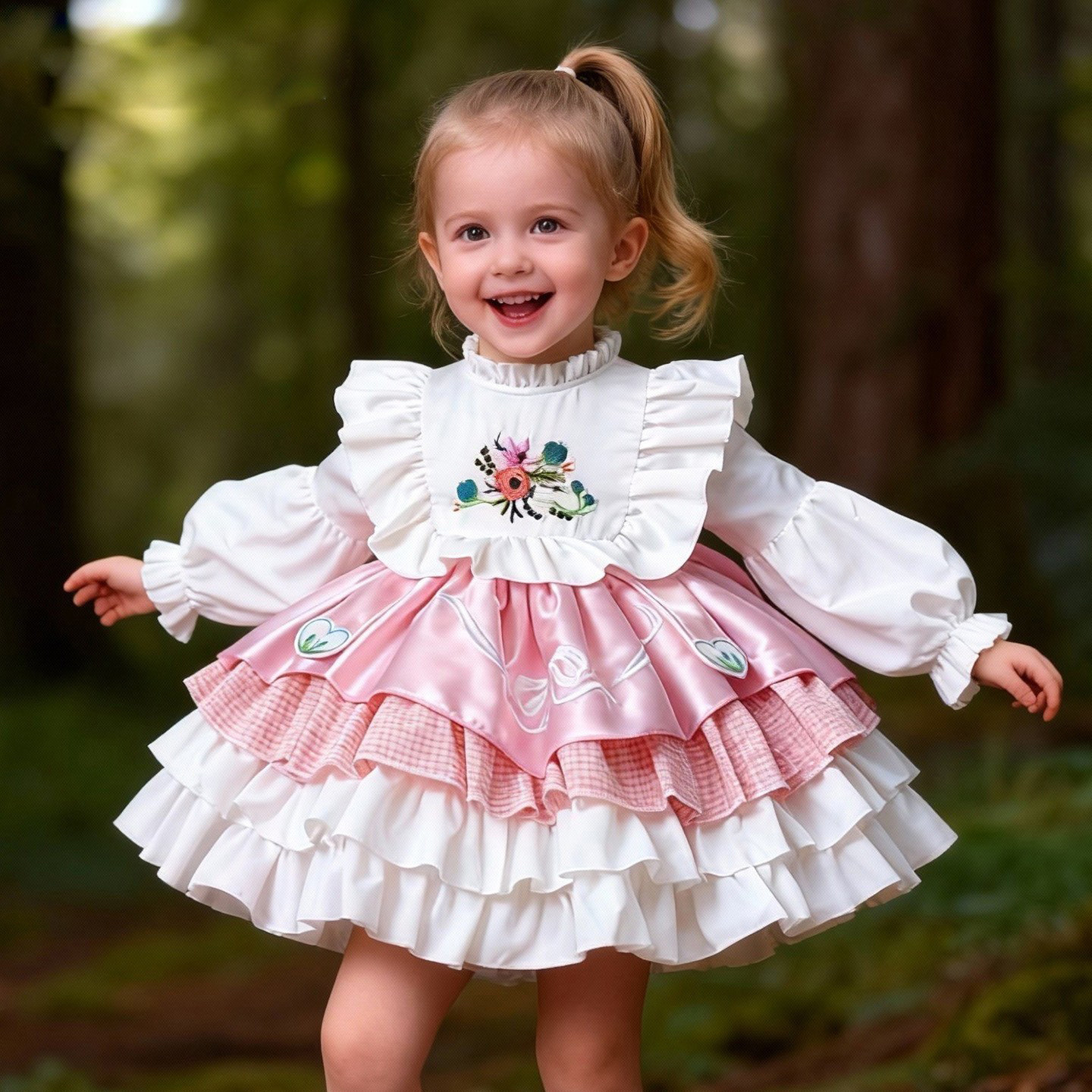 女童洛丽塔连衣裙春新款长袖刺绣粉色甜美洋气女孩生日礼物公主裙,童装/婴儿装/亲子装,连衣裙,淘宝优惠券,粉丝福利购,淘宝优惠卷