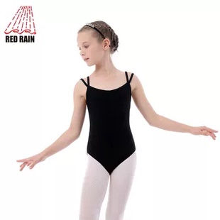 红雨舞蹈服儿童吊带形体服女童芭蕾舞练功服考级连体体操服跳舞服