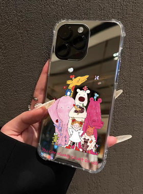 coco酱适用iPhone14苹果15手机壳16ProMax荣耀100华为Mate60情侣13镜面X100女孩P70涂鸦90动物oppo小米可爱软