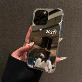 2026年六六六适用iPhone17苹果15手机壳16ProMax荣耀90新年14华为Mate镜面子P80女情侣款 oppo小米viv简约个性