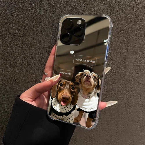 我超美腊肠犬小狗适用iPhone17e苹果14手机壳16ProMax荣耀90搞怪治愈15华为Mate70Pro镜面P80小米女13可爱x女