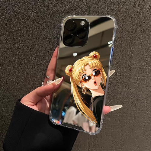 探头美少女适用iPhone17e适用苹果14手机壳16ProMax调皮15华为Mate70Pro镜面P80小米vivo13三星S25复古op可爱