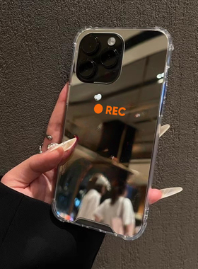 REC适用iPhone17苹果16手机壳15ProMax荣耀100华为Mate60英文13镜面X100S简约Pura70极简90补妆80简约60个性