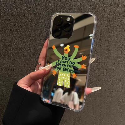 王铁梅同款插画适用iPhone16苹果15手机壳17ProMax荣耀100华为Mate60宋佳13镜面X100百分之P70女性90补妆oppo