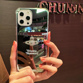 西太后适用iPhone17苹果15手机壳16ProMax荣耀100Pro华为Mate60水钻14镜面X100S土星Pura70高级感80立体星球5