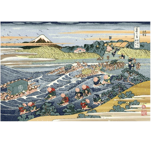 米开朗拼图1000片浮世绘神奈川冲浪里-东海道 成人益智礼物玩具