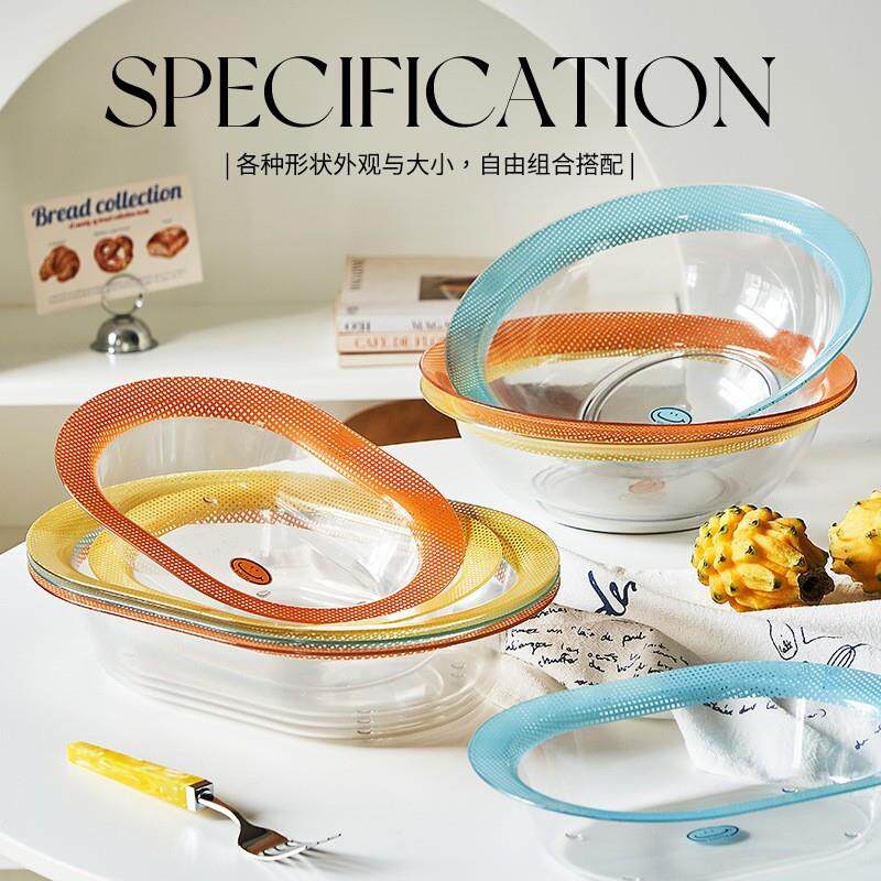 日本果盆简约彩色方格手工盘酸奶碗甜品水果复古格子平盘面包盘