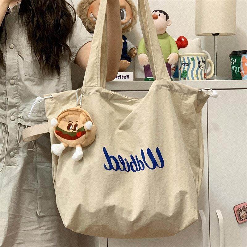 日本无印风松弛感托特包包女帆布包通勤轻便手提袋大容量单肩包