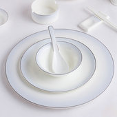 酒店骨瓷摆台餐具套装 盘碗牛排餐盘摆盘全套私人会所plates set盘