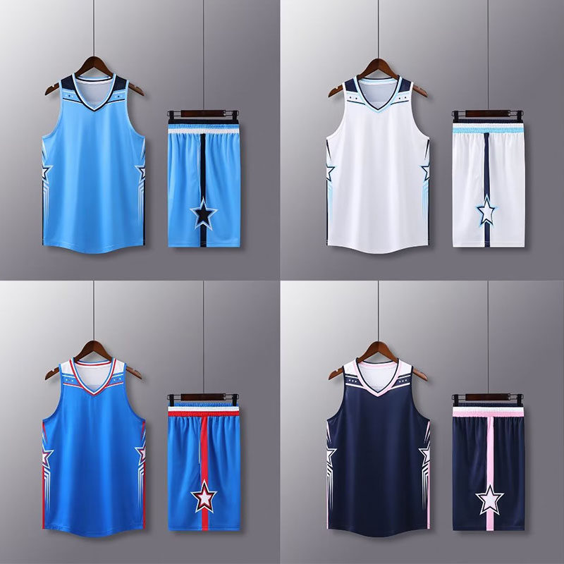 美式篮球服团购定制男比赛队服女学生训练儿童表演运动速干DIY星