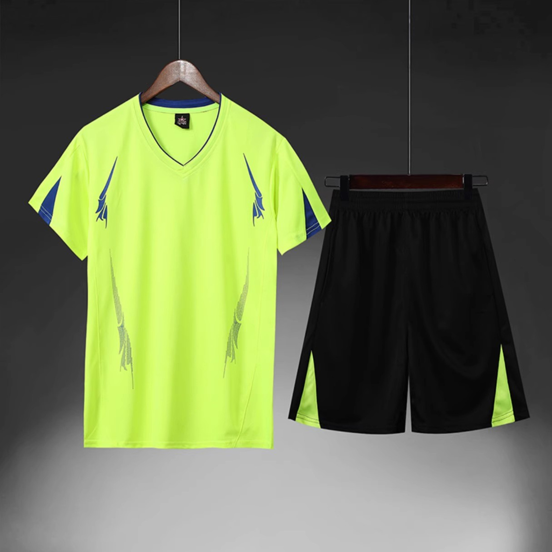 足球服套装团购定制荧光绿公司男训练服女学生比赛运动宽跑步骑行