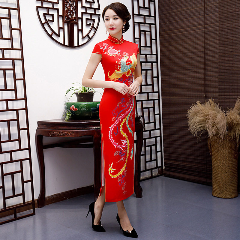 织布鸟女装名兰世家2026新款俏娘鱼懿菲凤知恋壹美佳人旗袍裙正品 - 实物图