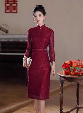 一珂锦绣商场同款懿菲祥蚨瑞江南絮女装满庭芳官方旗舰店妈妈旗袍